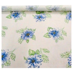 Jane Churchill Odette Periwinkle Floral Linen Print Multi-Purpose Textile