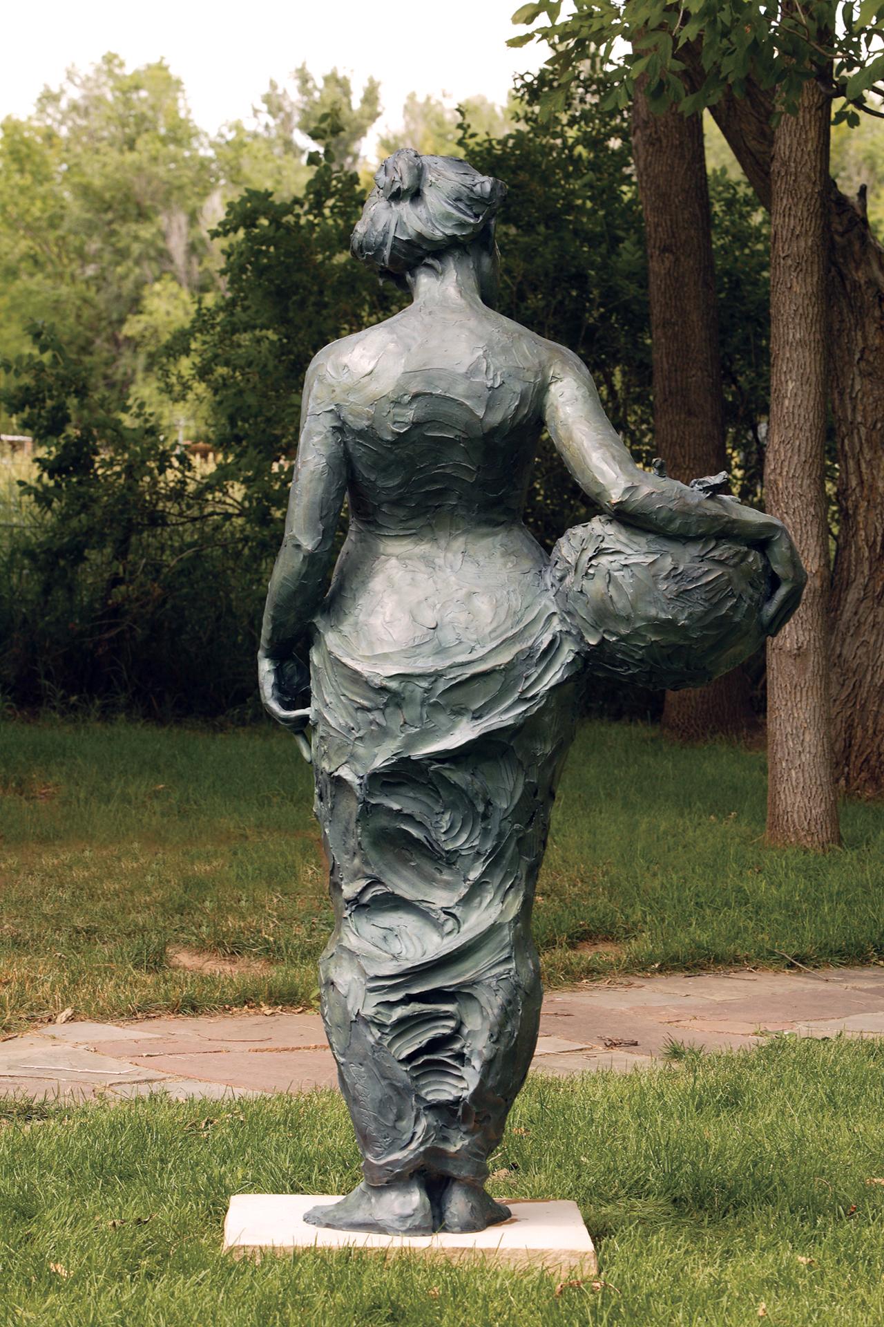 Erde, 72 Zoll hohe Bronze (Impressionismus), Sculpture, von Jane DeDecker