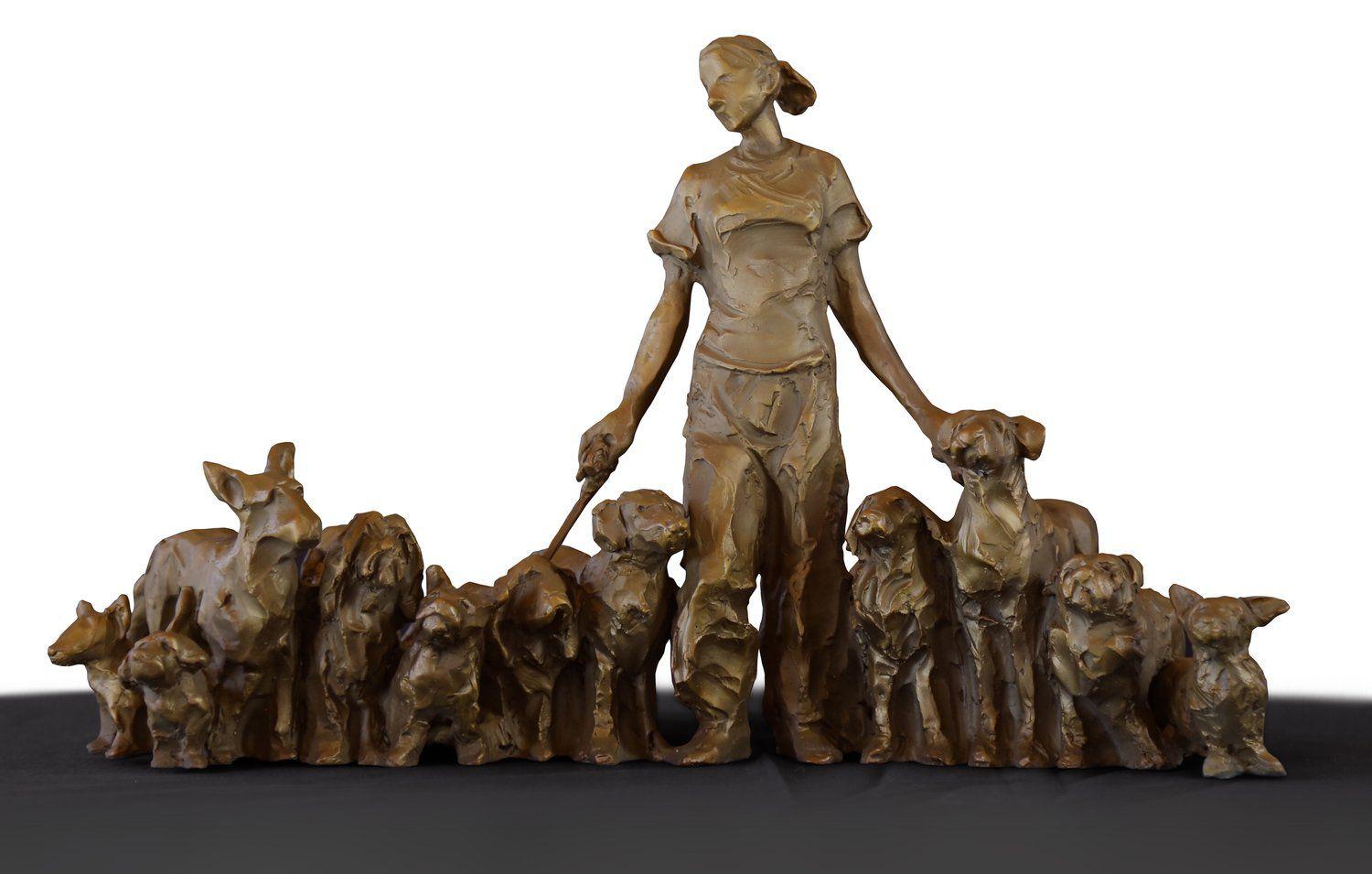 Jane DeDecker Figurative Sculpture - Kindred