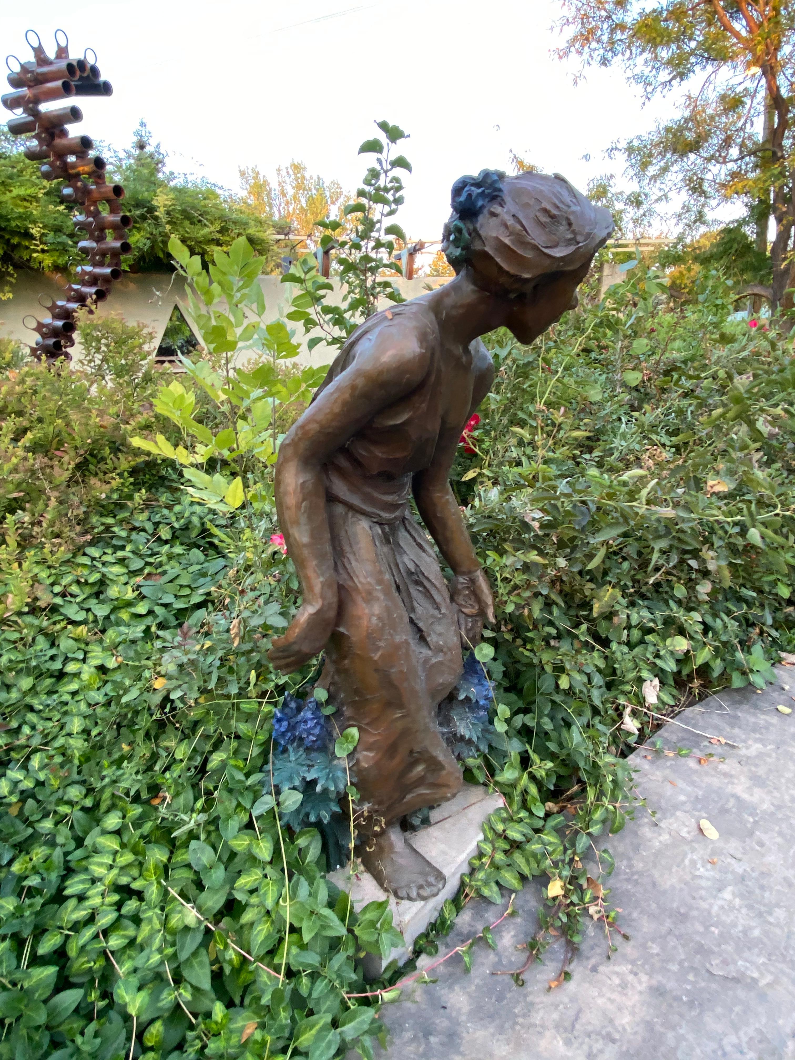 Lupine - Impressionist Sculpture by Jane DeDecker