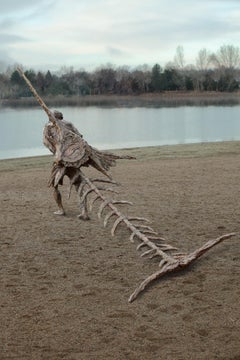 Il Vecchio e il Mare 54" di altezza in alluminio fuso