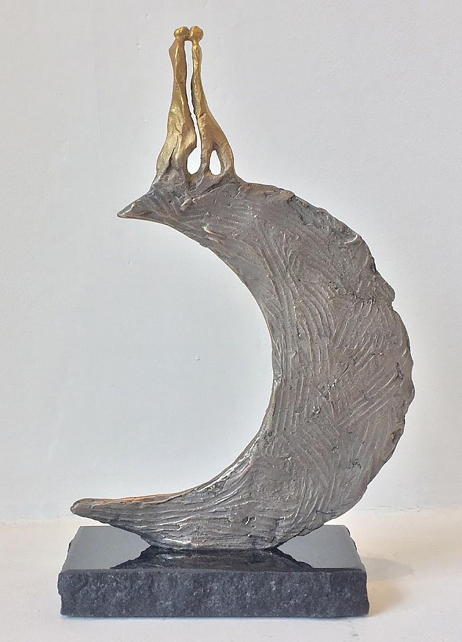 Jane DeDecker Figurative Sculpture - Over the Moon