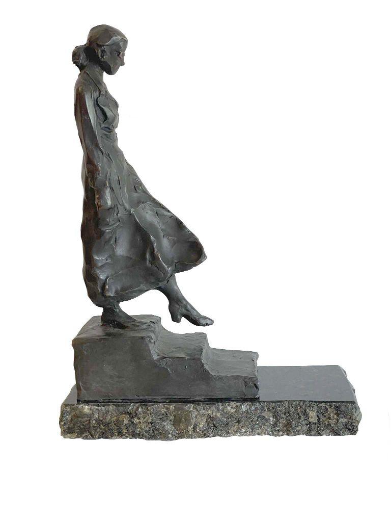 Jane DeDecker Figurative Sculpture - Steps Supreme (Ruth Bader Ginsburg)