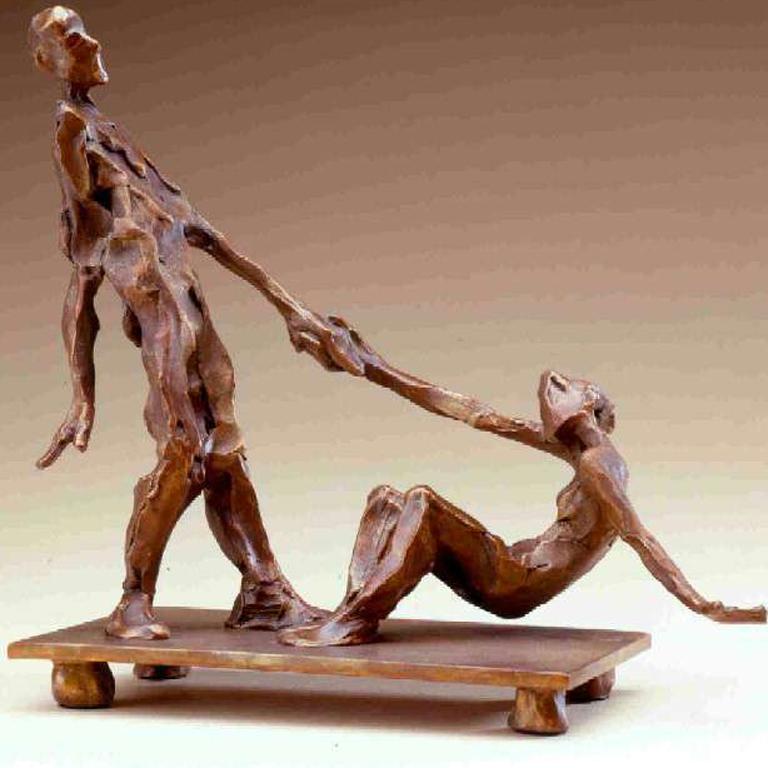 When I'm Down - Sculpture by Jane DeDecker