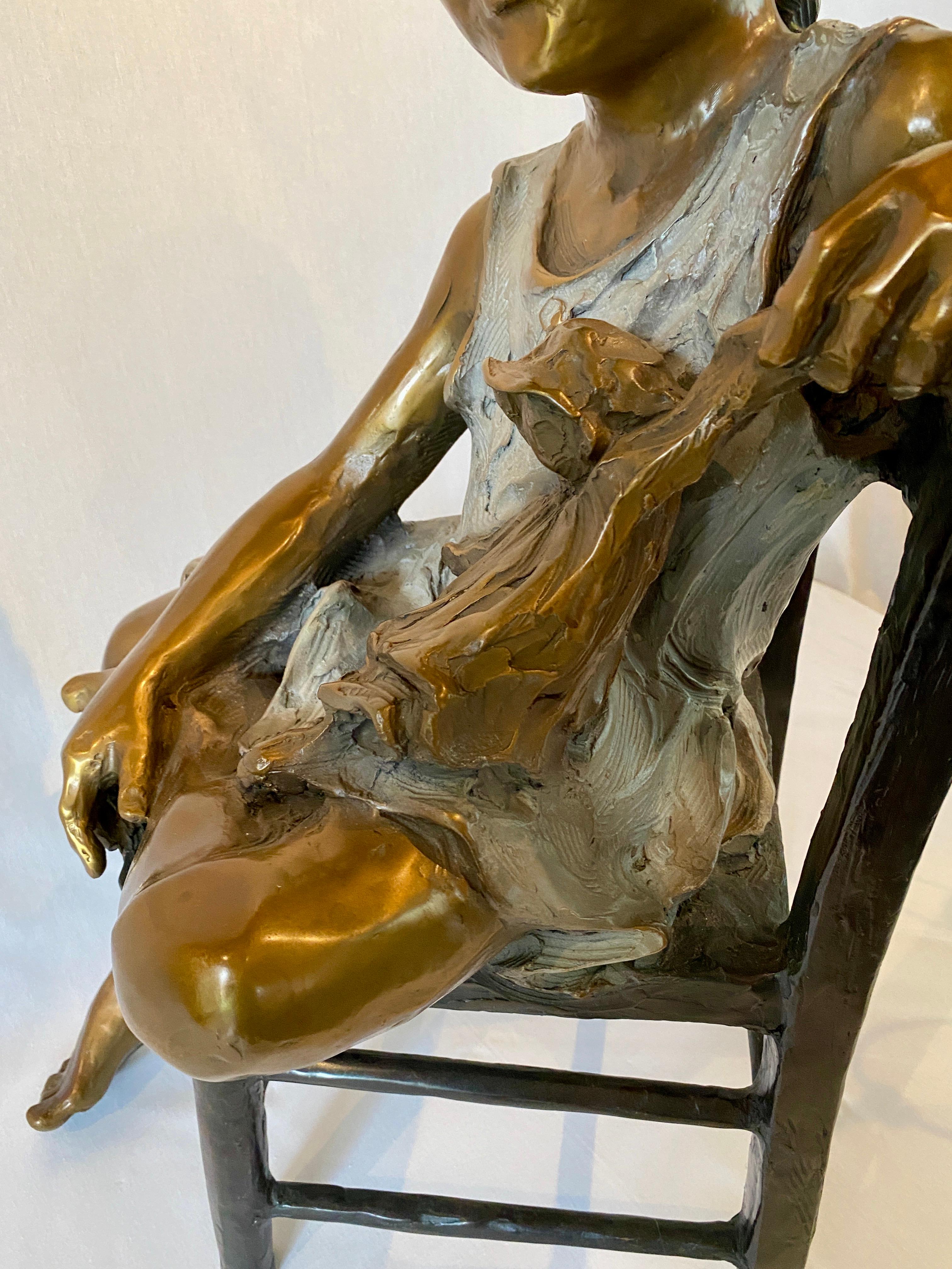 Bronze Jane DeDecker, Little Carrie, 1990 For Sale