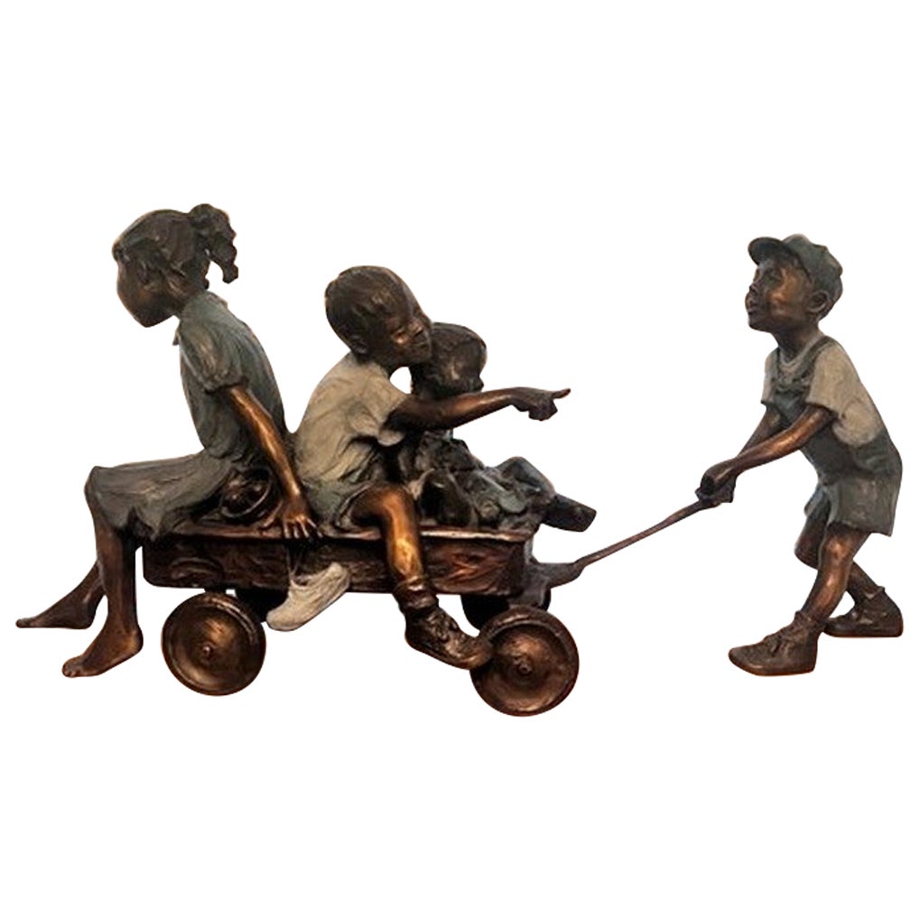 Jane DeDecker Scultura in bronzo "Over There" 1991 in vendita