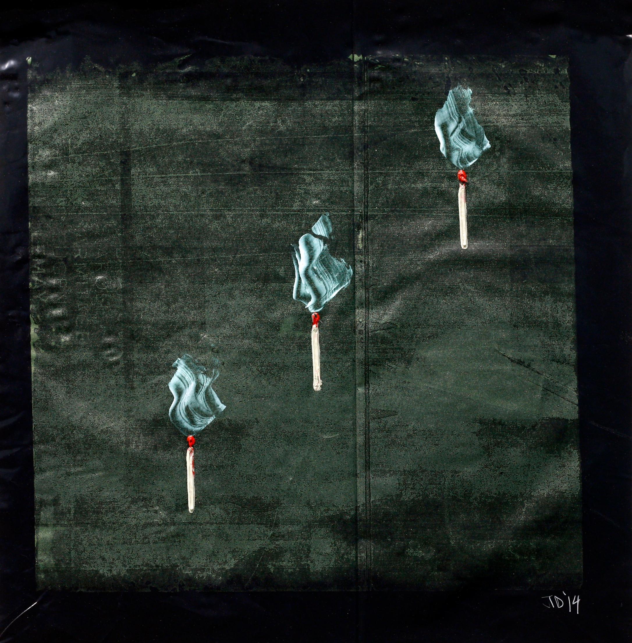 "Smoke" - Mixed Media Art by Jane Dickson