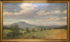 « Rocky Hedgerow », peinture à l'huile de paysage impressionniste de Jane Duncan Stogner