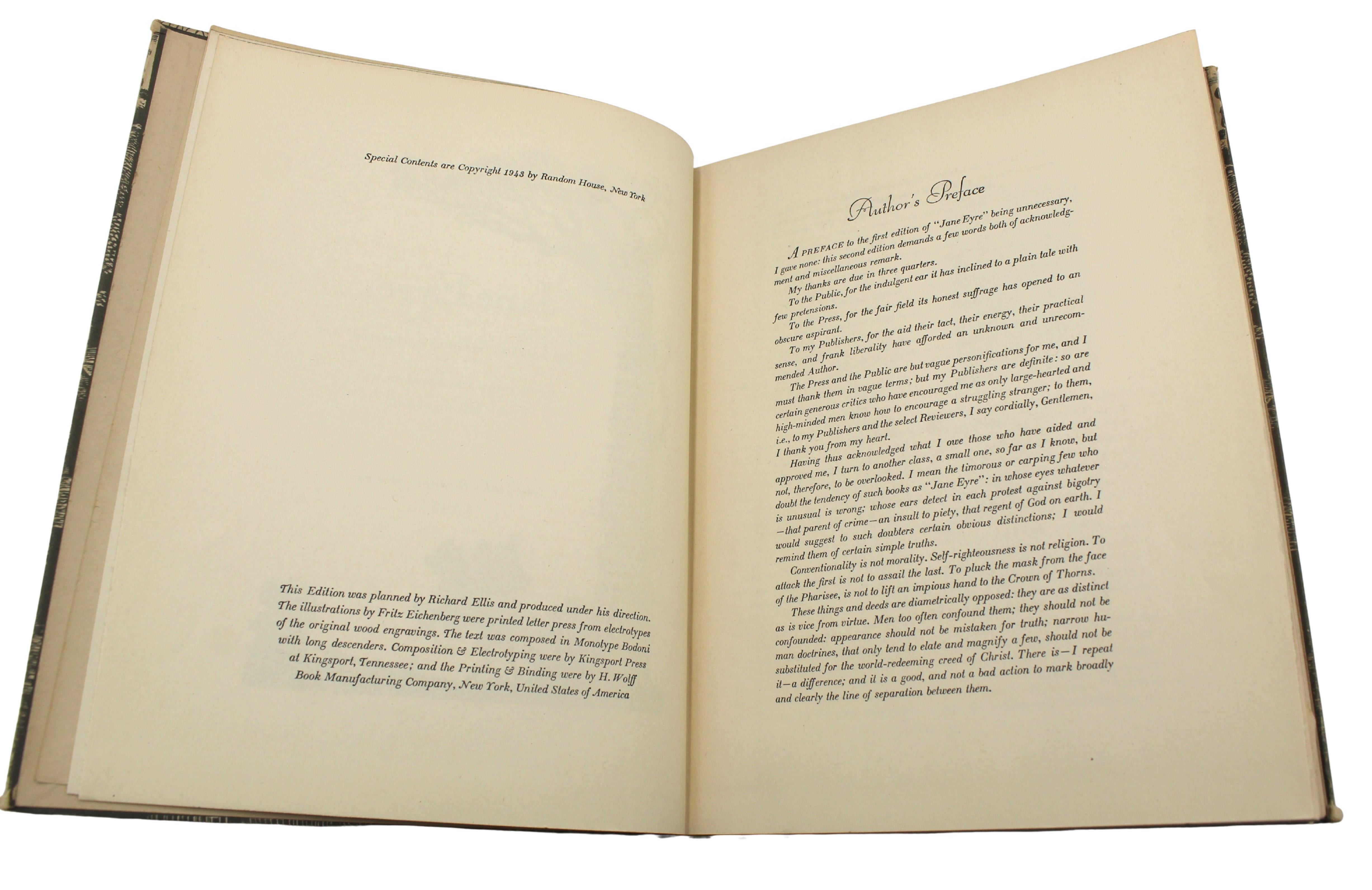 Metà XX secolo Jane Eyre di Charlotte Bronte e Cime tempestose di Emily Bronte, 1943 in vendita