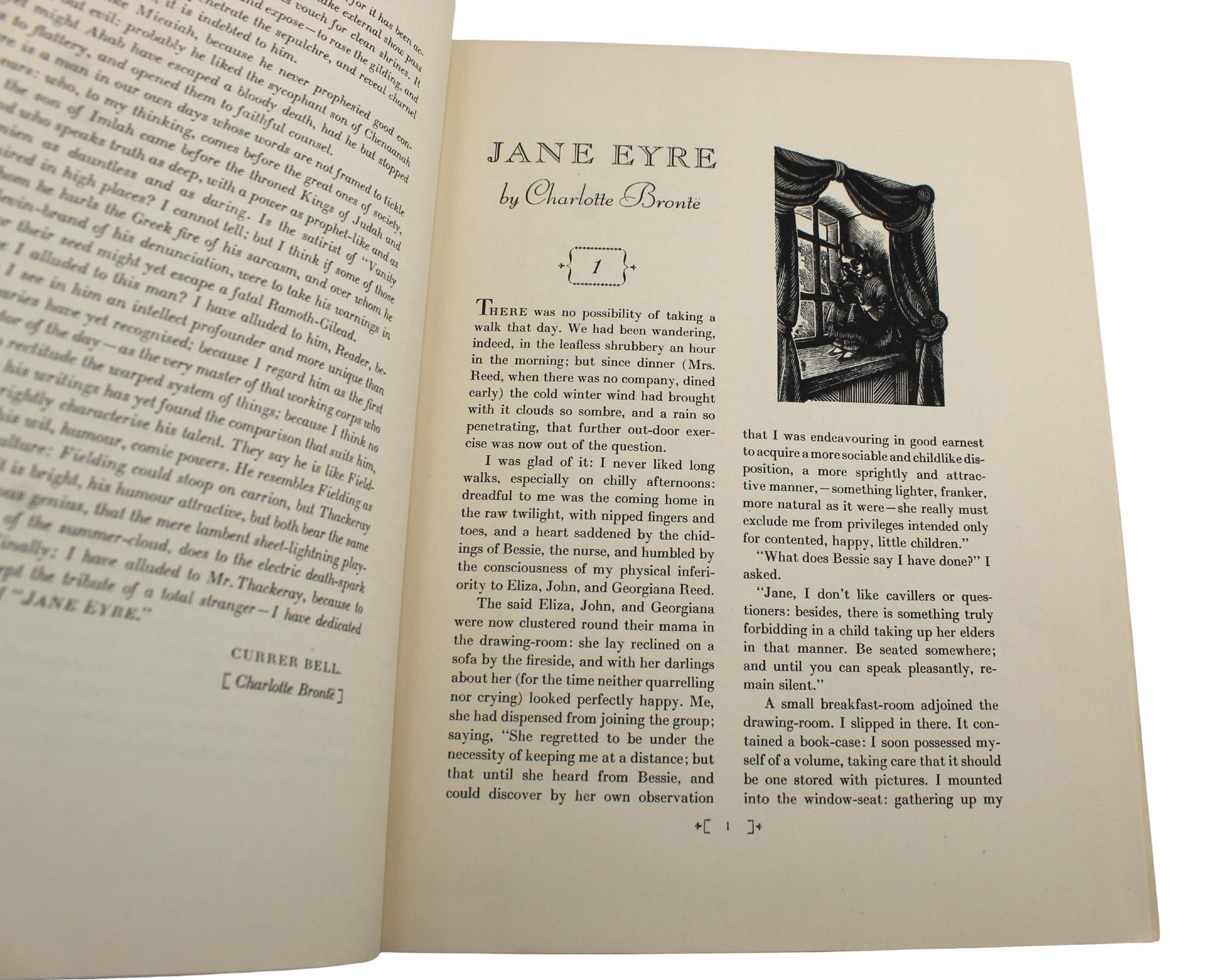 Carta Jane Eyre di Charlotte Bronte e Cime tempestose di Emily Bronte, 1943 in vendita