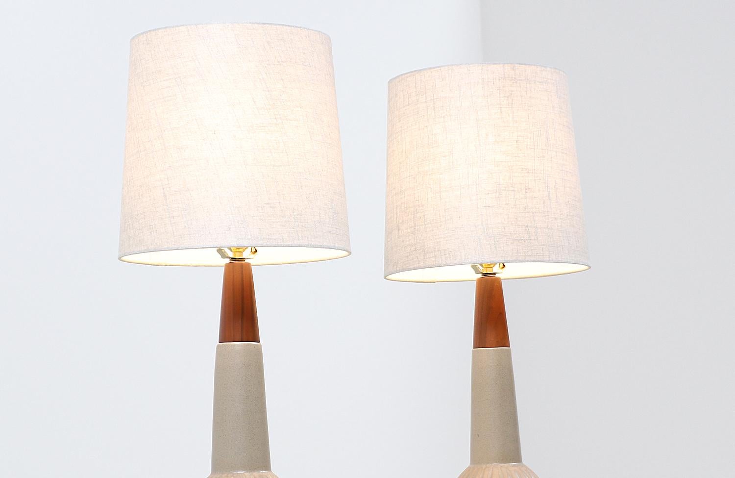 Mid-Century Modern Jane & Gordon Martz Ceramic Table Lamps for Marshall Studios