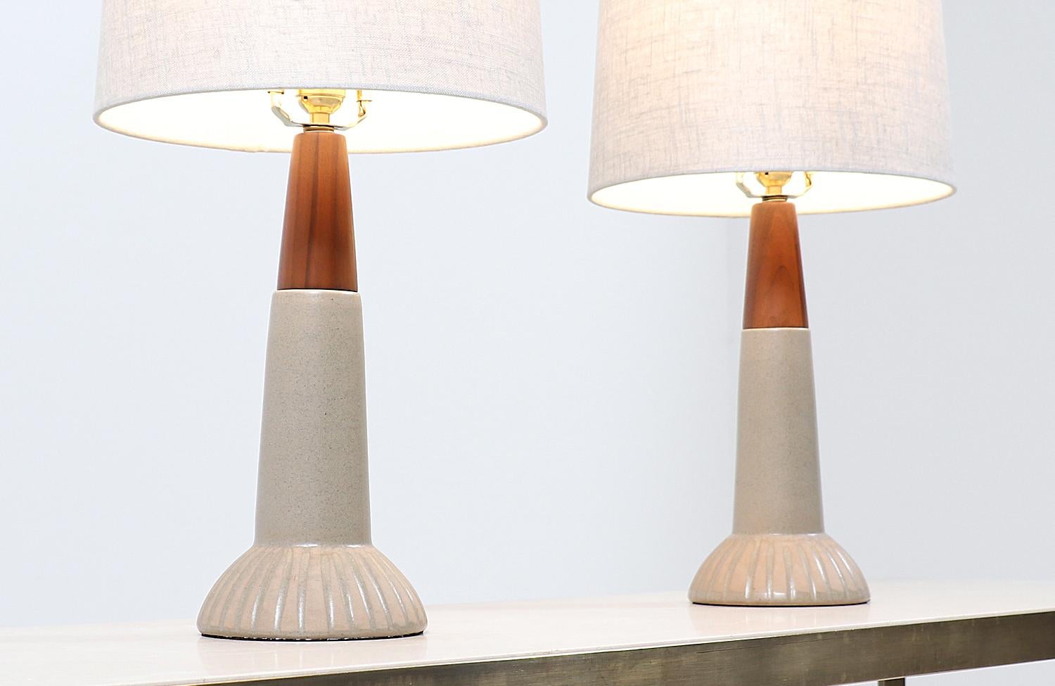 American Jane & Gordon Martz Ceramic Table Lamps for Marshall Studios