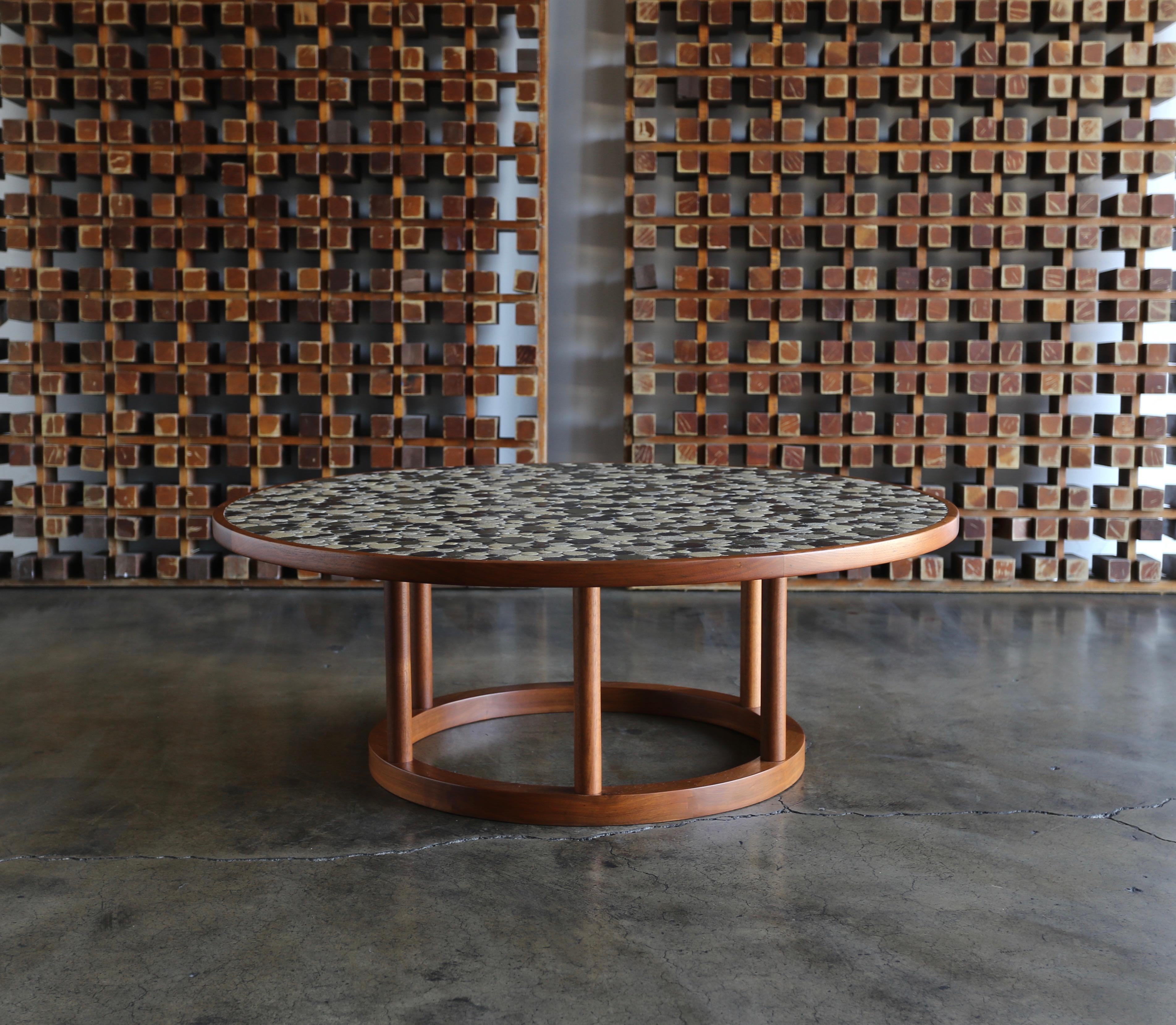 Mid-Century Modern Jane & Gordon Martz Ceramic Tile Coffee Table for Marshall Studios, circa 1960