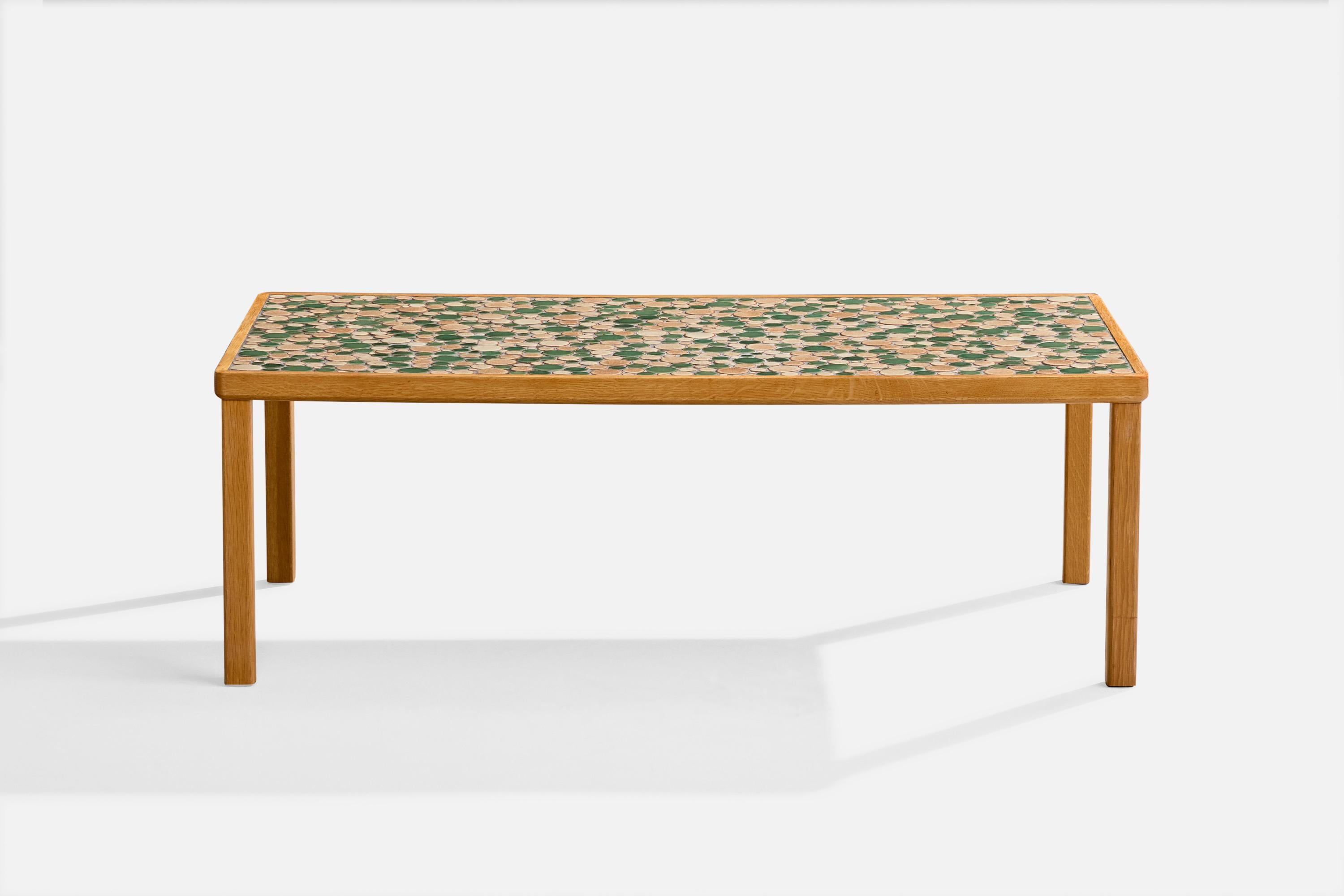 Mid-Century Modern Jane & Gordon Martz, Coffee Table, Ceramic, Walnut, USA, 1960s For Sale