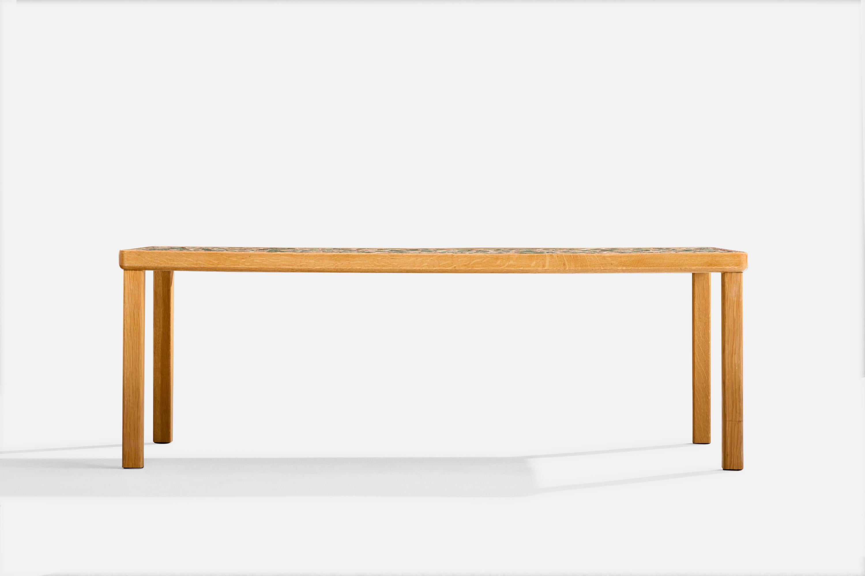 American Jane & Gordon Martz, Coffee Table, Ceramic, Walnut, USA, 1960s For Sale