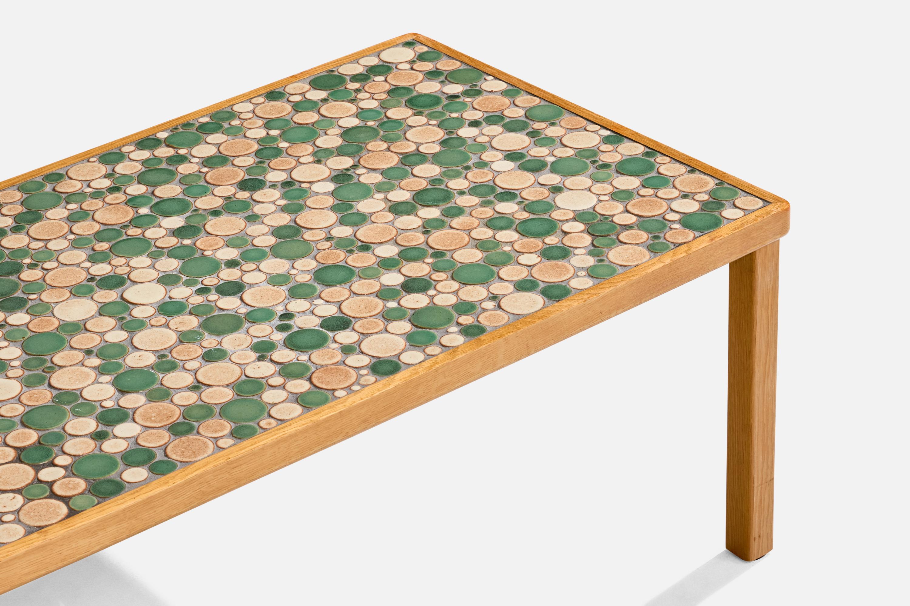 Mid-20th Century Jane & Gordon Martz, Coffee Table, Ceramic, Walnut, USA, 1960s For Sale