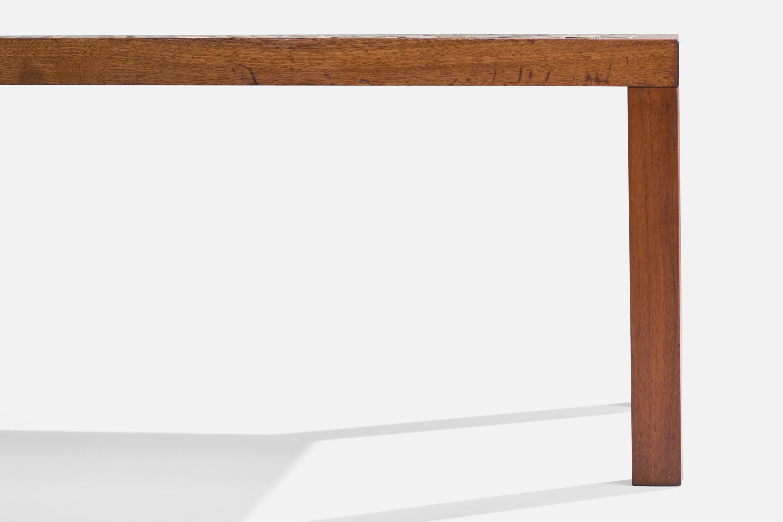 Jane & Gordon Martz, Coffee Table, Ceramic, Walnut, USA, 1960s 3