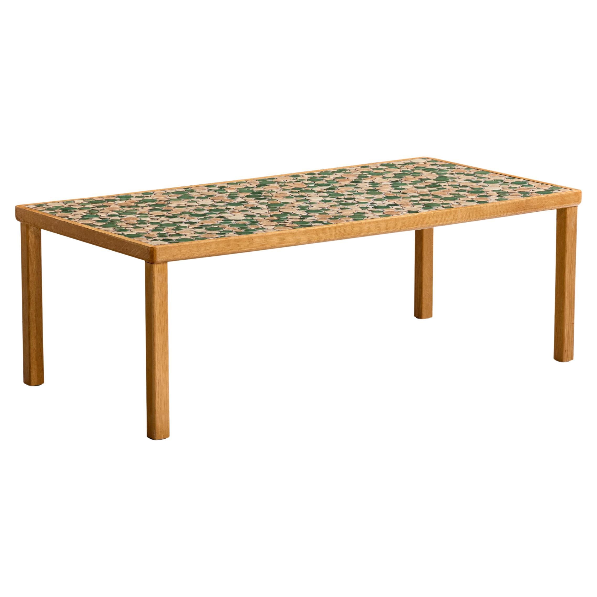 Jane & Gordon Martz, Coffee Table, Ceramic, Walnut, USA, 1960s For Sale