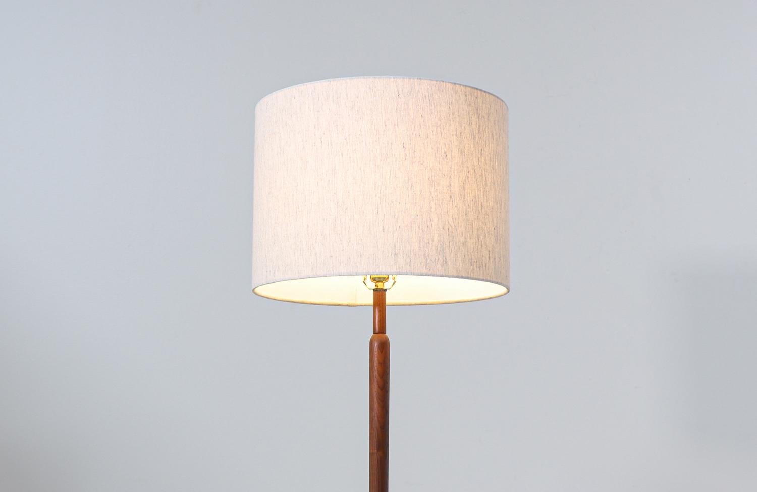 Polished Jane & Gordon Martz Floor Lamp with Ceramic Coin Side Table for Marshall Studios