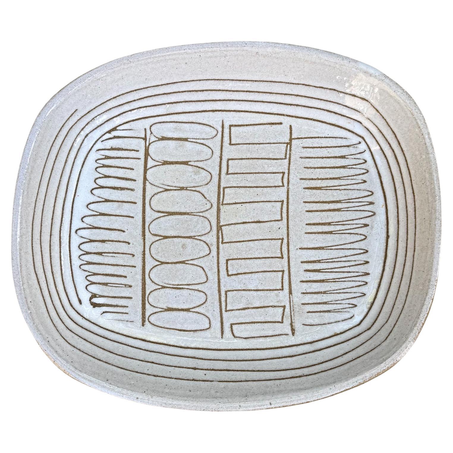 Jane 
Gordon Martz Large Ceramic Bowl / Tray Marshall Studios, 1960
s