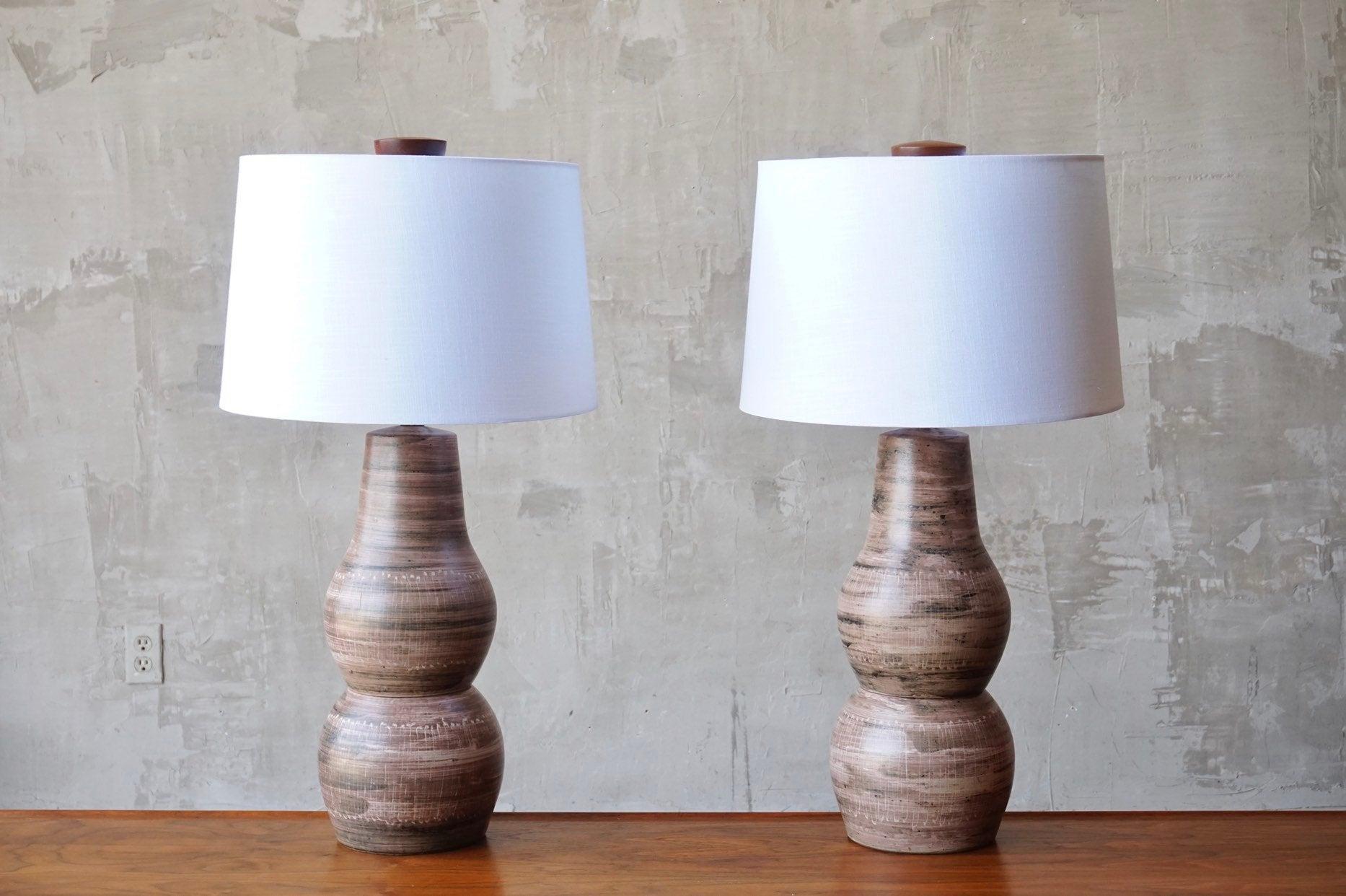 Jane & Gordon Martz Large Ceramic Table Lamps For Sale 4