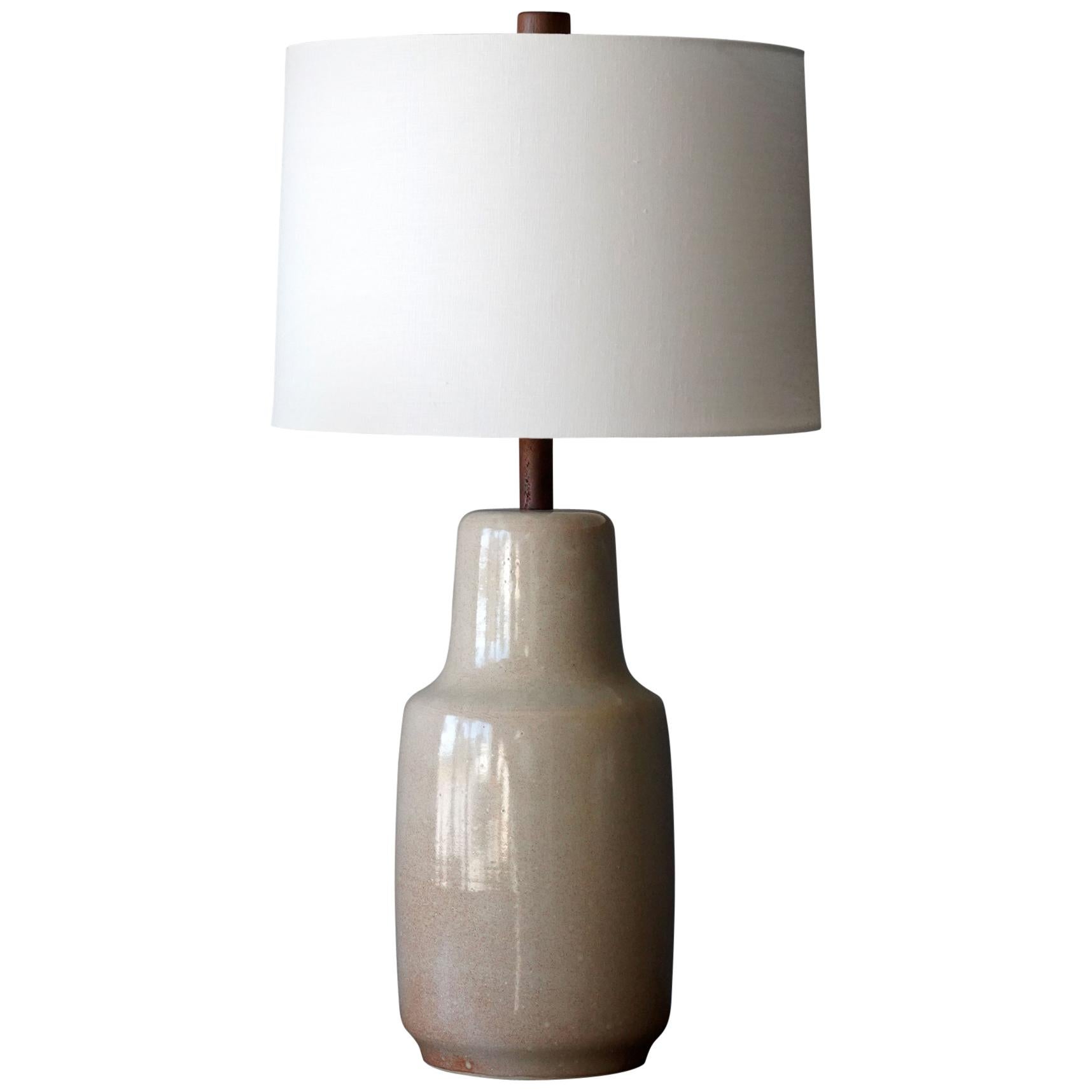 Jane & Gordon Martz, Large Table Lamp, Ceramic, Walnut, Marshal Studios, 1950s