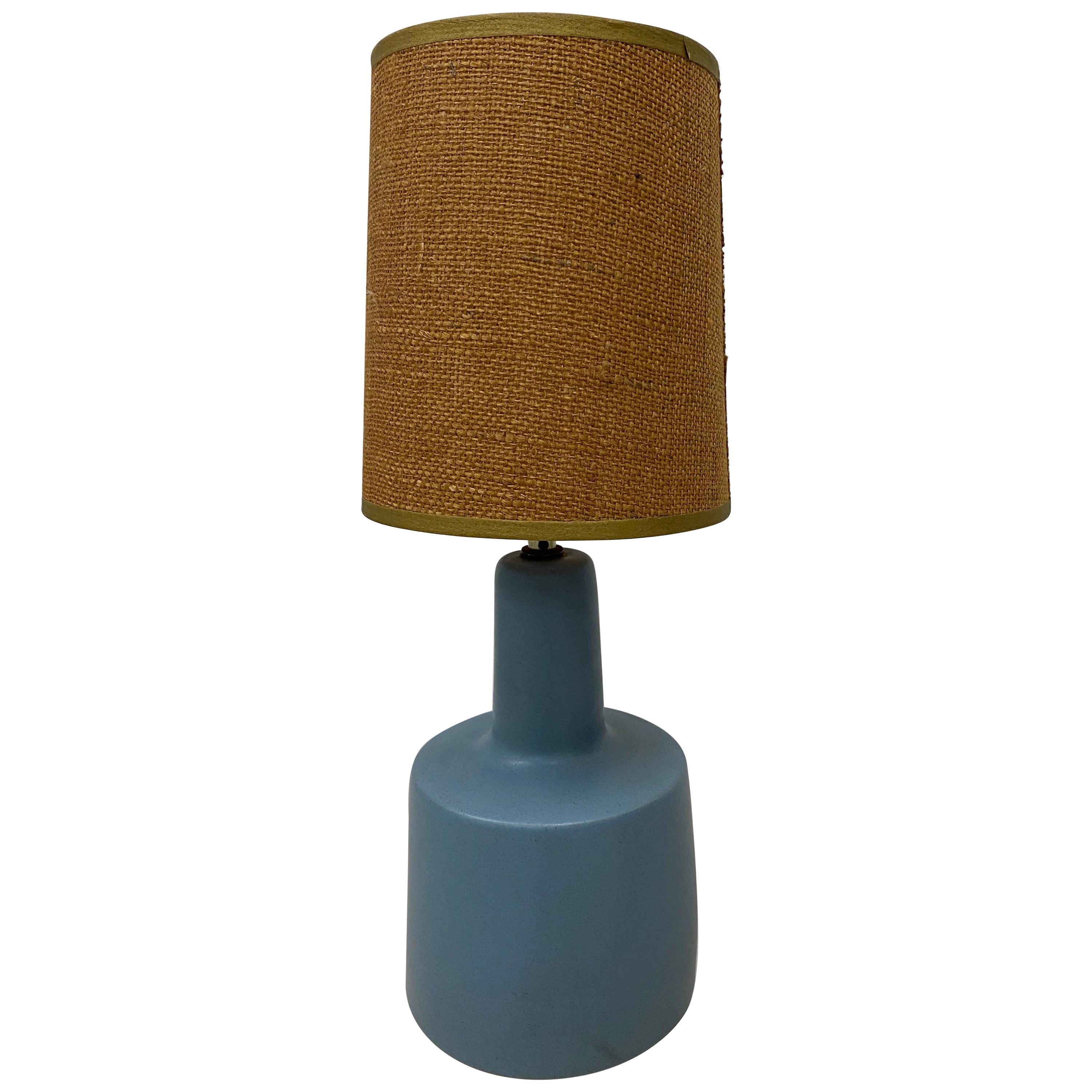 Jane & Gordon Martz Periwinkle Blue Table Lamp, circa 1960