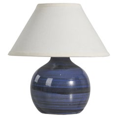 Used Jane & Gordon Martz, Table Lamp, Blue Ceramic, Marshal Studios, USA, 1950s