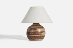 Jane & Gordon Martz, Table Lamp, Brown Ceramic, Marshal Studios, USA, 1950s
