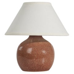 Jane & Gordon Martz, Table Lamp, Brown Ceramic, Marshal Studios, USA, 1950s