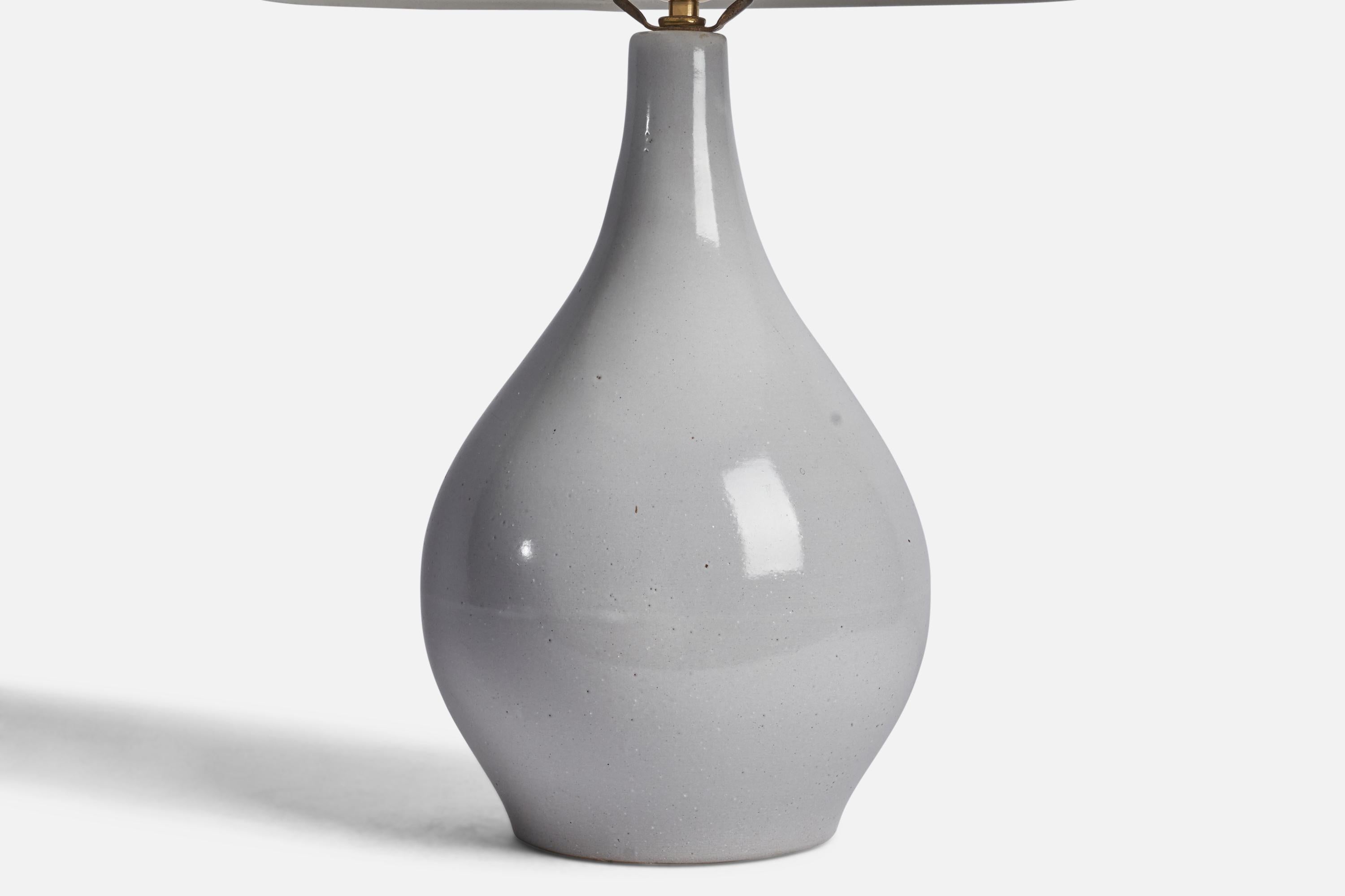 American Jane & Gordon Martz, Table Lamp, Ceramic, Brass, Marshal Studios, 1960s For Sale