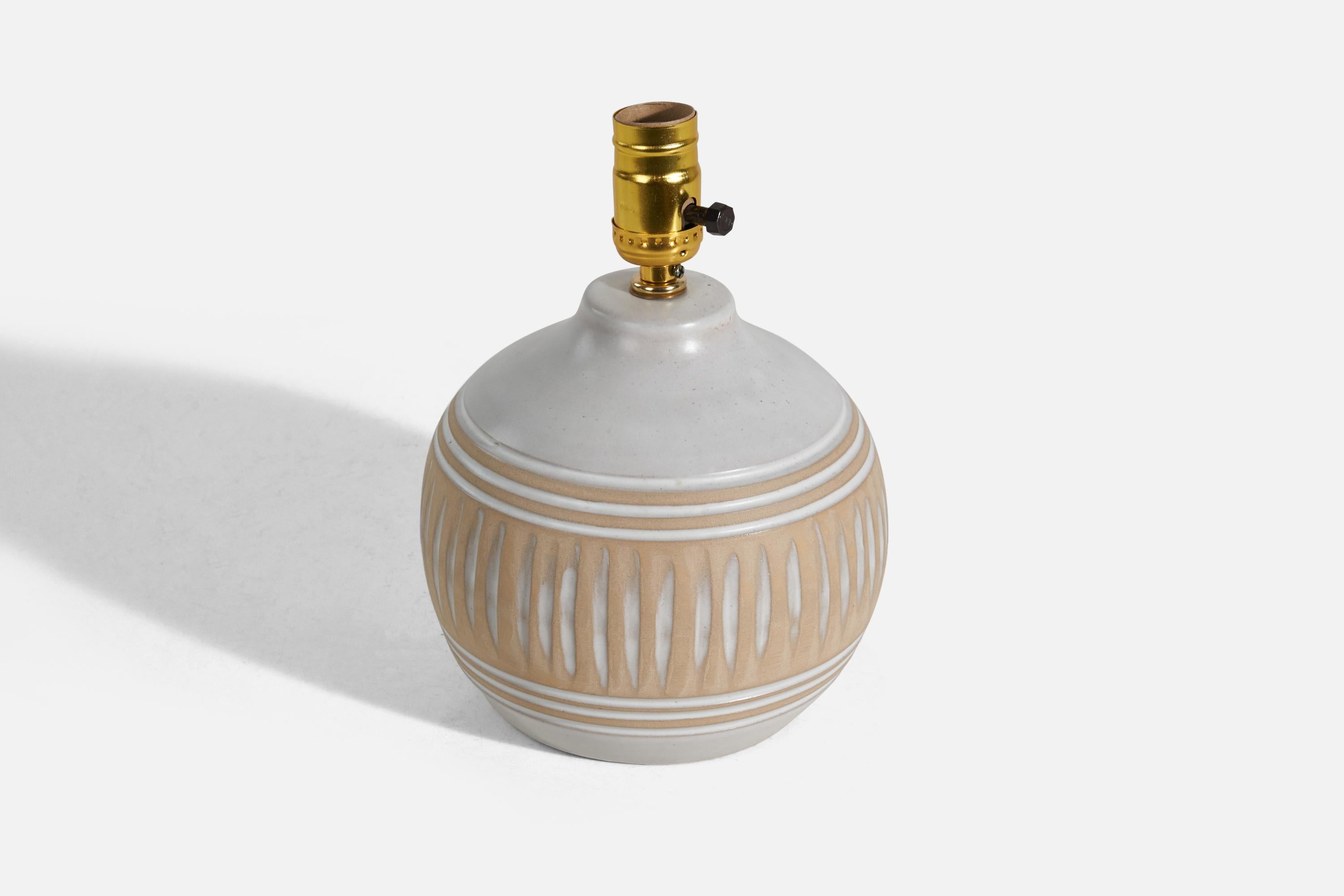 Americano Jane & Gordon Martz, Lampada da tavolo, Ceramica, Marshall Studios, USA, anni '50 in vendita