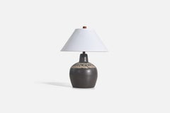 Jane & Gordon Martz, Table Lamp, Ceramic, Walnut, Marshal Studios, 1950s