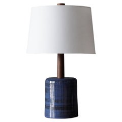 Jane & Gordon Martz, Table Lamp, Ceramic, Walnut, Linen Marshal Studios, 1950s