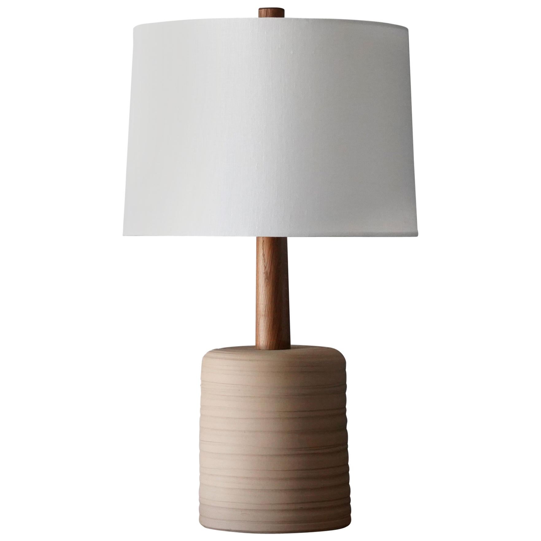 Jane & Gordon Martz, Table Lamp, Ceramic, Walnut, Linen Marshal Studios, 1950s