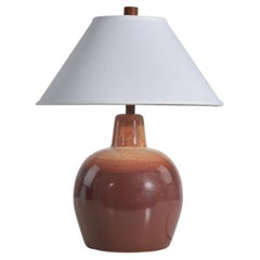 Jane & Gordon Martz, Table Lamp, Ceramic, Walnut, Marshal Studios, 1950s