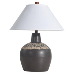 Jane & Gordon Martz, Table Lamp, Ceramic, Walnut, Marshal Studios, 1950s