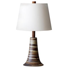 Jane & Gordon Martz, Table Lamp, Ceramic, Walnut, Marshal Studios, 1950s