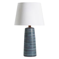Jane & Gordon Martz, Table Lamp, Ceramic, Walnut, Marshall Studios, 1960s