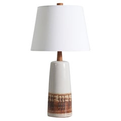 Vintage Jane & Gordon Martz, Table Lamp, Ceramic, Walnut, Marshall Studios, 1960s