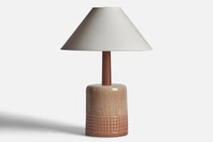 Jane & Gordon Martz, Table Lamp, Ceramic, Walnut, USA, 1960s