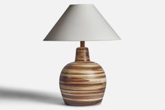 Jane & Gordon Martz, Table Lamp, Ceramic, Walnut, USA, 1960s