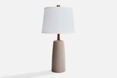 Jane & Gordon Martz, Table Lamp, Ceramic, Walnut, USA, 1960s