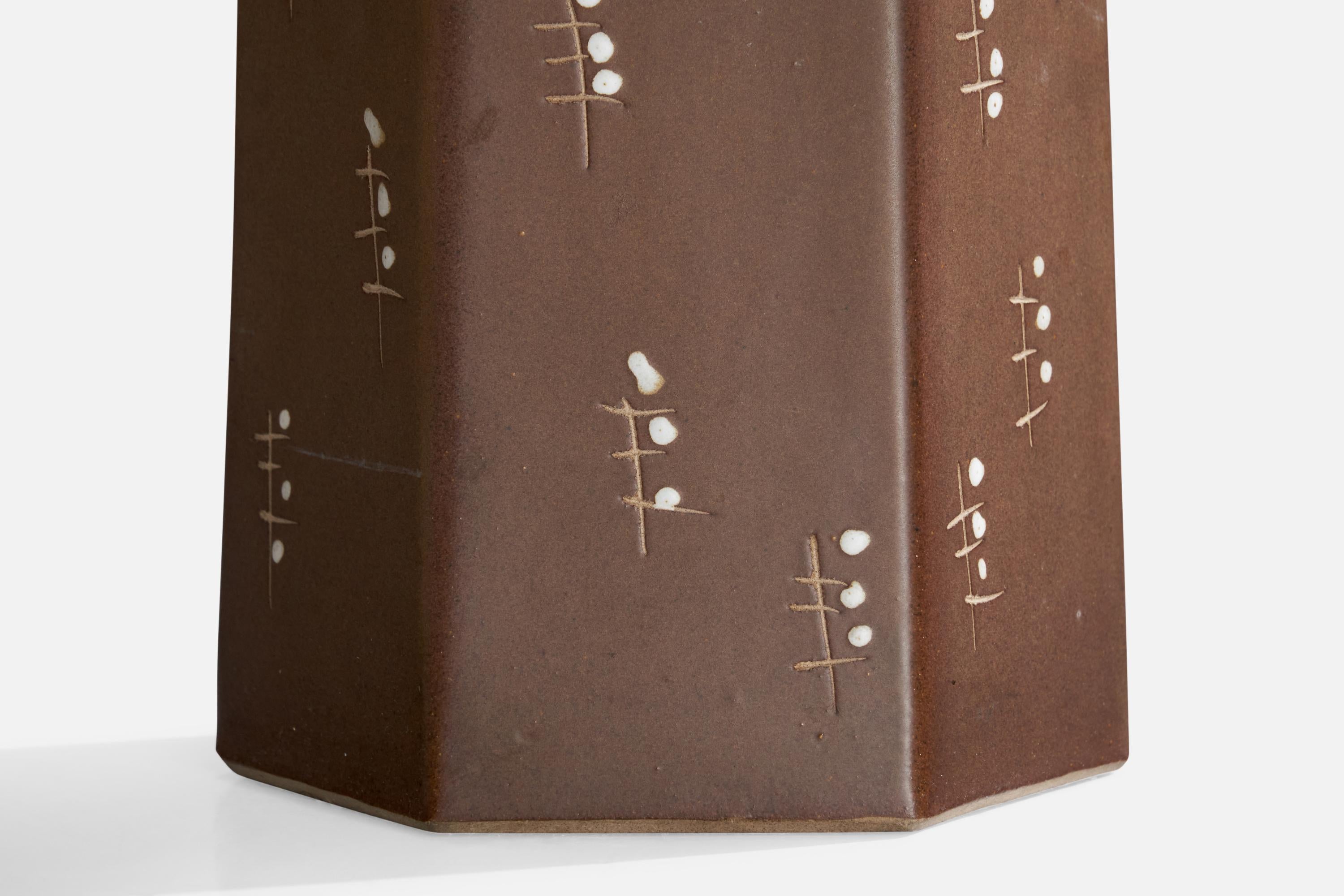 Jane & Jane Martz, Lampada da tavolo, Ceramica, Noce, USA, anni '1960 1