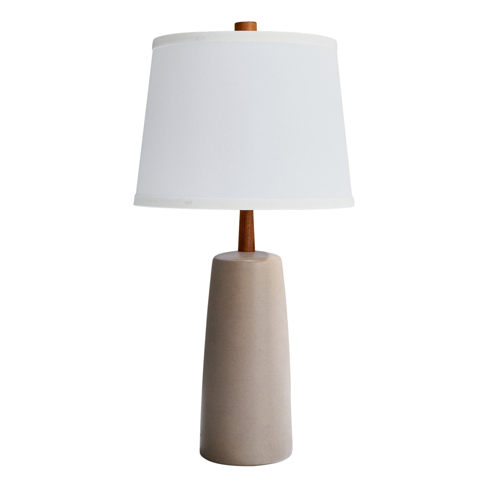 Jane & Jane Martz, lampe de table, céramique, noyer, États-Unis, années 1960 en vente