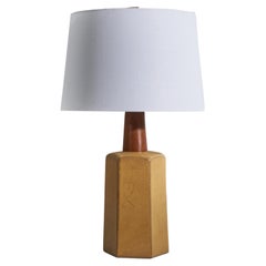 Vintage Jane & Gordon Martz, Table Lamp, Ceramic, Wood, Marshall Studios, 1960s