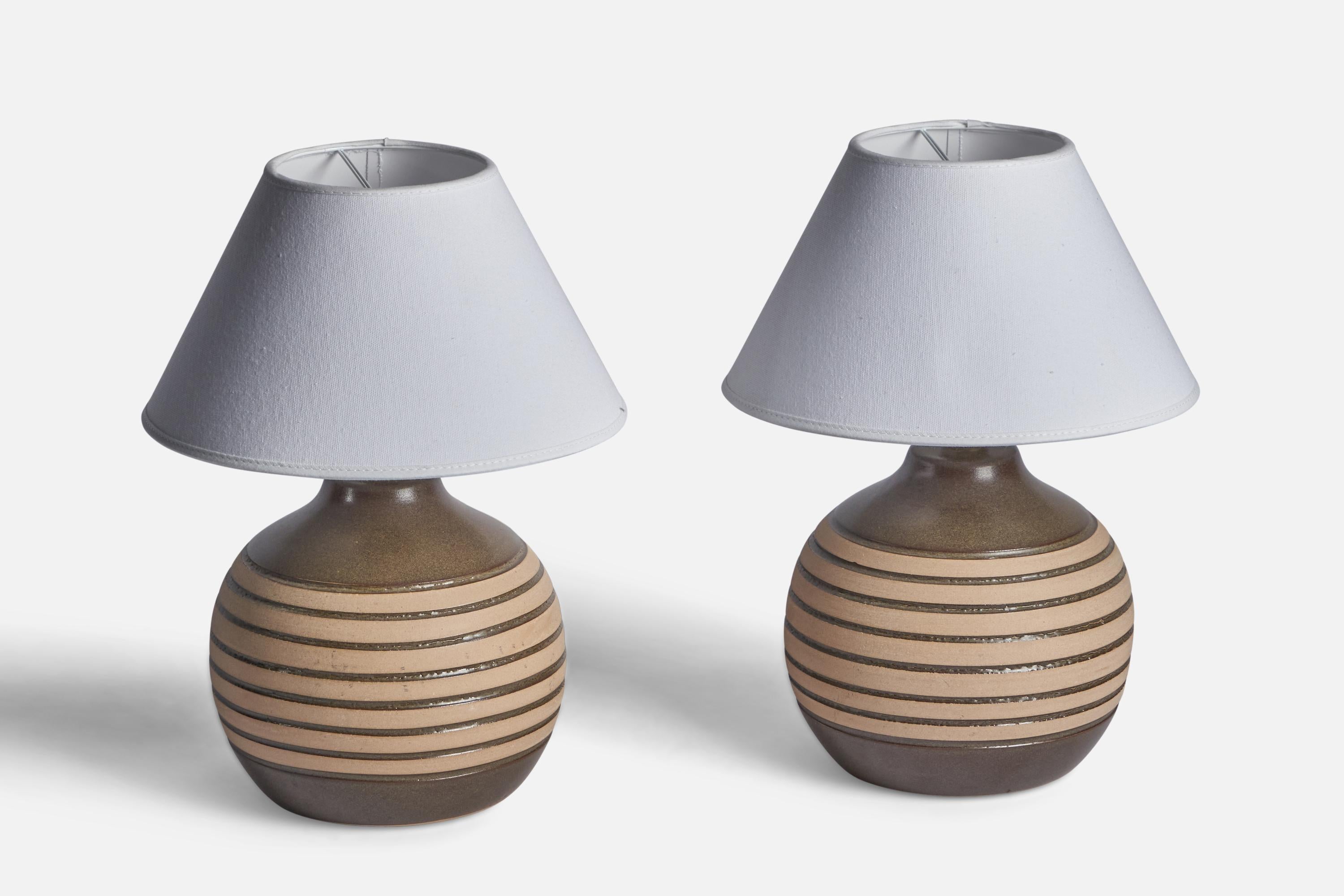 Jane & Gordon Martz, Tischlampen, Keramik, USA, 1960er Jahre (Moderne der Mitte des Jahrhunderts) im Angebot