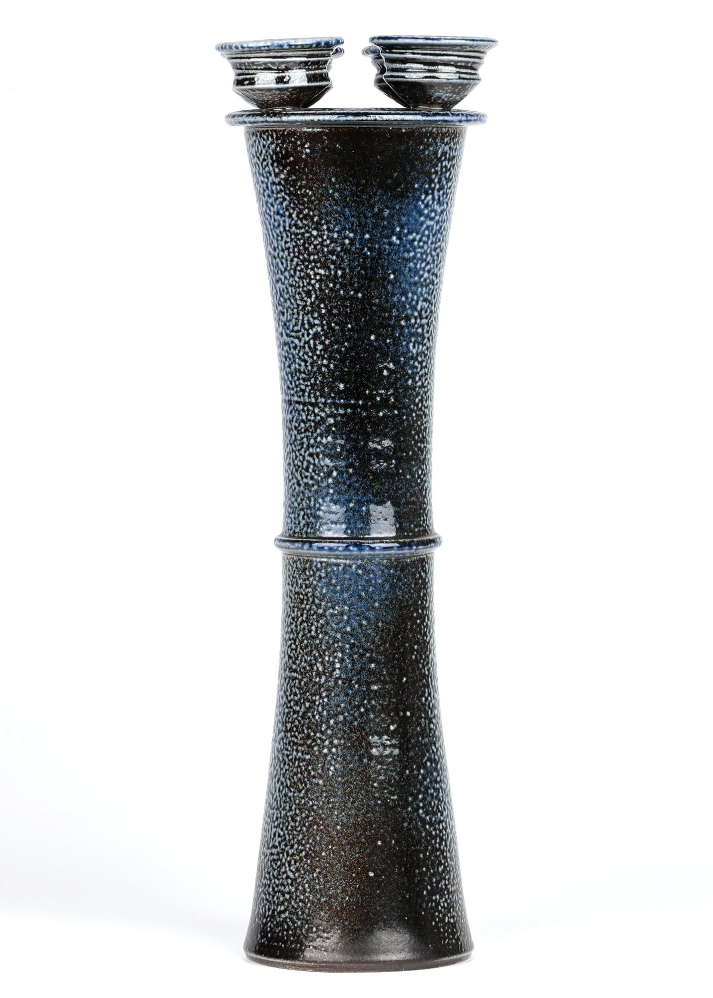 Jane Hamlyn Large Salt Glazed Studio Pottery Candle Stand For Sale 9