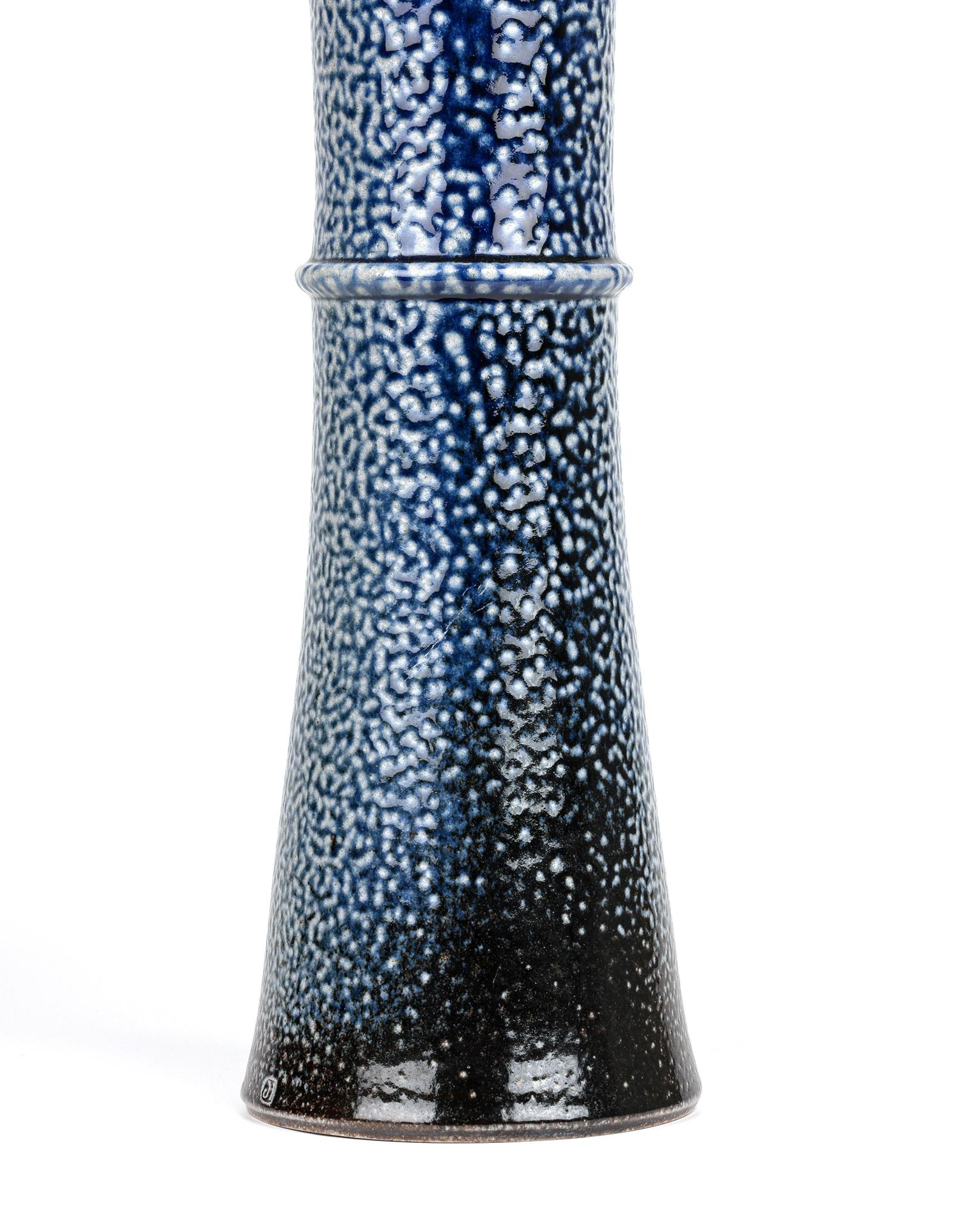 Jane Hamlyn Large Salt Glazed Studio Pottery Candle Stand For Sale 11