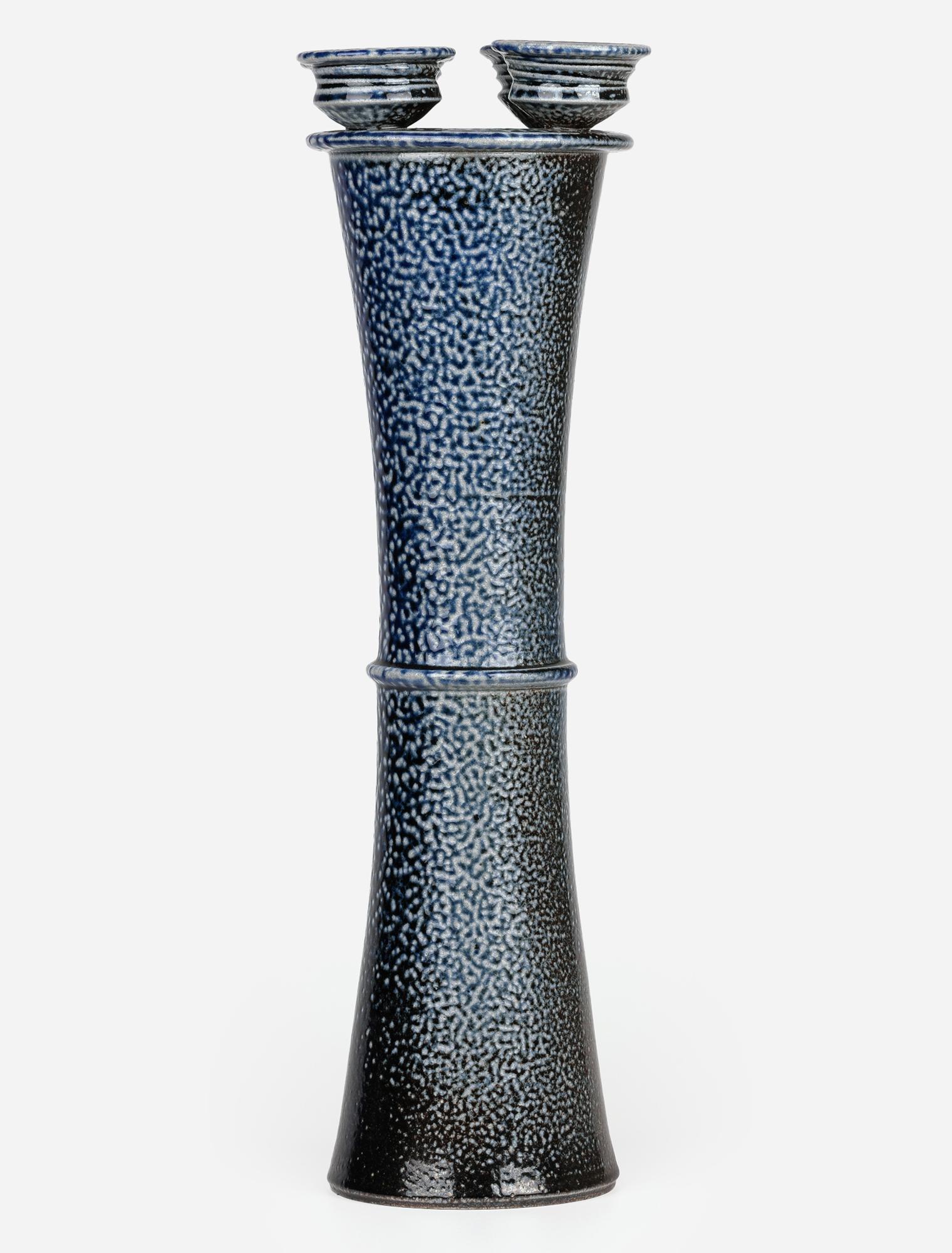 Jane Hamlyn Large Salt Glazed Studio Pottery Candle Stand For Sale 12